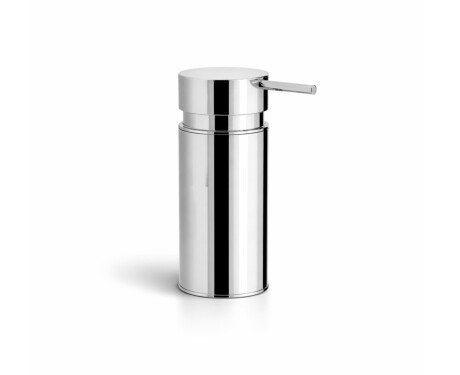 Dispensador de jabón líquido de 0,15 l / redondo, para encimera / cromado