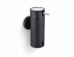 Dispensador de jabón líquido de 0,15 l / negro mate / bomba negra + acero pulido