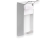 Dosificador de líquido desinfectante de 0,5 l con pulsador accionable con el codo / Aluminio mate
