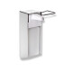 Dosificador de líquido desinfectante de 1,0 L con pulsador accionable con el codo / Aluminio mate #1