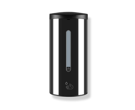Dispensador automático sin contacto de jabón líquido o gel desinfectante, 0,7 l / negro brillante