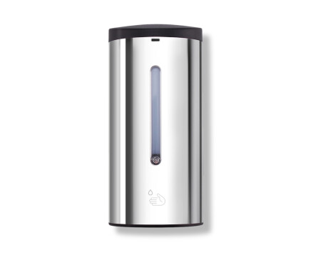 Dispensador automático sin contacto para jabón líquido o gel desinfectante de 0,7 l / acero pulido