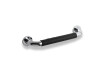 Barra de apoyo para baño de Ø25, recta, 30 / con recubrimiento antideslizante negro / cromada