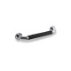 Barra de apoyo para baño de Ø25, recta, 30 / con recubrimiento antideslizante negro / cromada #1