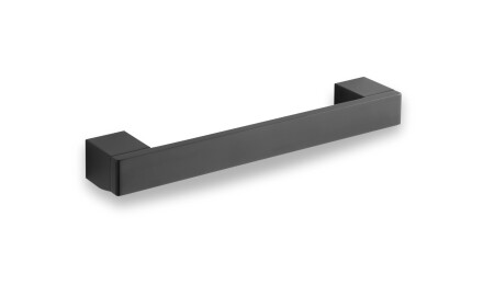 Tirador de baño recto de 28 cm / negro mate