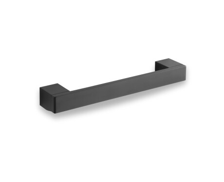 Tirador de baño recto de 28 cm / negro mate