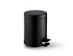 Cubo con pedal STANDARD redondo de 3 L, cierre suave / negro mate