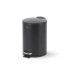 Cubo con pedal BUDGET redondo de 3 L, cierre suave / acero negro mate #1