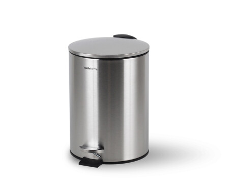 Cesta con pedal BUDGET redonda de 3 L, cierre suave / acero inoxidable satinado