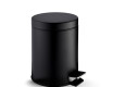 Cubo con pedal STANDARD redondo de 5 L, cierre suave / negro mate