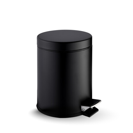 Cubo con pedal STANDARD redondo de 5 L, cierre suave / negro mate #1