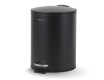 Cubo con pedal BUDGET redondo de 5 L, cierre suave / acero negro mate