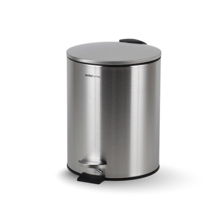 Cubo de basura con pedal BUDGET redondo de 5 L, cierre suave / acero inoxidable satinado #1