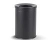 Cubo de basura de 10 L, tapa con abertura de lanzamiento / acero negro mate