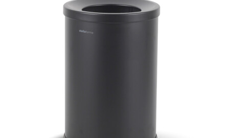 Cubo de basura de 10 L, tapa con abertura de lanzamiento / acero negro mate