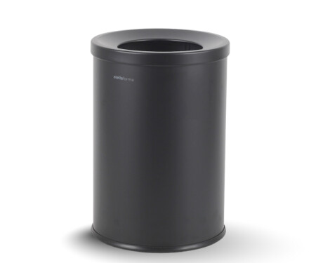 Cubo de basura de 10 L, tapa con abertura de lanzamiento / acero negro mate