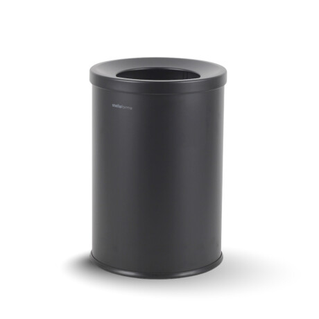 Cubo de basura de 10 L, tapa con abertura de lanzamiento / acero negro mate #1