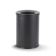 Cubo de basura de 10 L, tapa con abertura de lanzamiento / acero negro mate #1