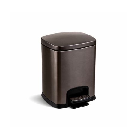 Cubo con pedal PREMIUM rectangular de 5 L, cierre suave / grafito metalizado #1