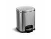 Cubo con pedal PREMIUM rectangular de 5 L, cierre suave / acero inoxidable satinado