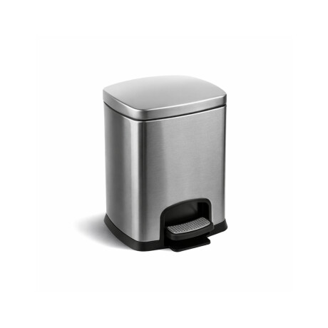 Cubo con pedal PREMIUM rectangular de 5 L, cierre suave / acero inoxidable satinado #1