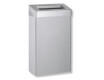 Cubo de basura de 30 L con tapa abierta, serie R10 / acero inoxidable cepillado