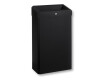 Cubo de basura de 30 L con tapa abierta, serie R1 / acero inoxidable negro mate