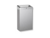 Cubo de basura de 30 L con tapa abierta, serie R1 / acero inoxidable cepillado