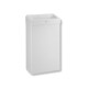 Cubo de basura de 30 L con tapa abierta, serie R1 / acero inoxidable blanco mate #1