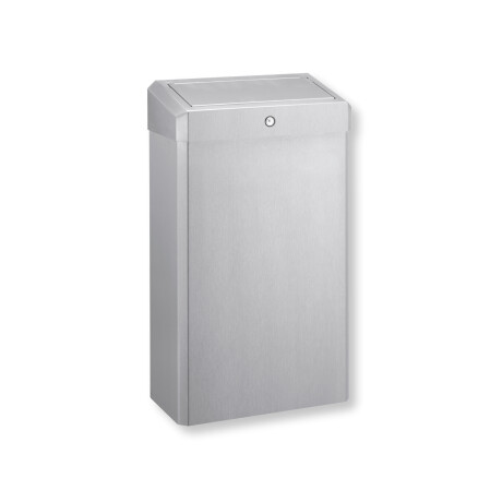 Cubo de basura de 30 L con tapa abatible, serie R1 / acero inoxidable cepillado #1