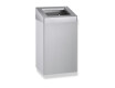 Cubo de basura de 49 L con tapa abierta, serie R10 / acero inoxidable cepillado