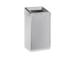 Cubo de basura de 49 L con tapa abierta, serie R1 / acero inoxidable cepillado