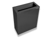 Cubo de basura de 25 litros, tapa con abertura de lanzamiento / acero inoxidable negro mate