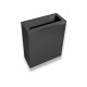 Cubo de basura de 25 litros, tapa con abertura de lanzamiento / acero inoxidable negro mate #1
