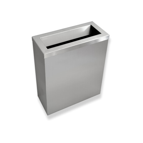 Cubo de basura de 25 litros, tapa con abertura de depósito / acero inoxidable cepillado #1