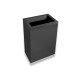 Cubo de basura de 50 litros, tapa con abertura de lanzamiento / acero inoxidable negro mate #1