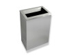 Cubo de basura de 50 litros, tapa con abertura de lanzamiento / acero inoxidable cepillado