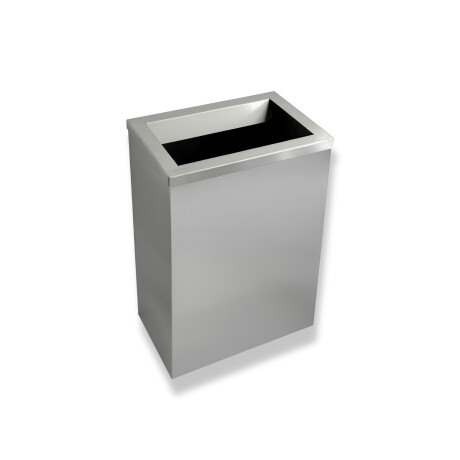 Cubo de basura de 50 litros, tapa con abertura de lanzamiento / acero inoxidable cepillado #1