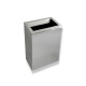 Cubo de basura de 50 litros, tapa con abertura de lanzamiento / acero inoxidable cepillado #1