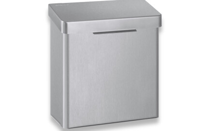 Contenedor para residuos higiénicos de 4,5 l, serie R10 / acero inoxidable cepillado