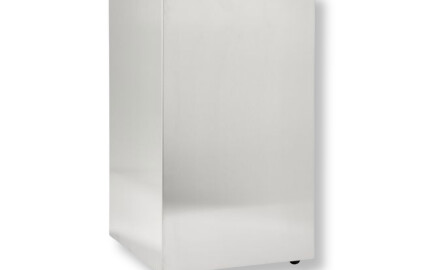 Cubo de basura cuadrado de 60 L para debajo de la encimera, con ruedas / acero inoxidable cepillado