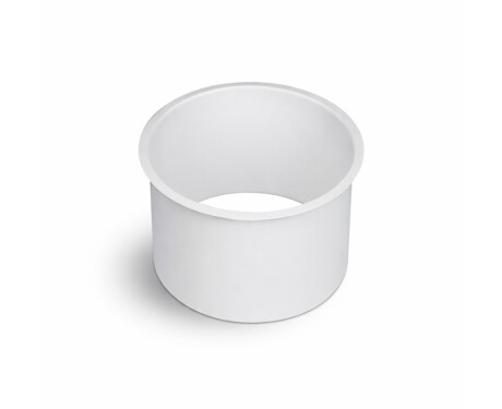 Borde de la papelera de sobremesa redonda de Ø150 / acero inoxidable blanco mate
