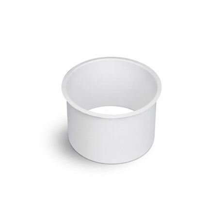 Borde de la papelera de sobremesa redonda de Ø150 / acero inoxidable blanco mate #1