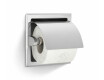 Soporte para papel higiénico / empotrable / acero pulido