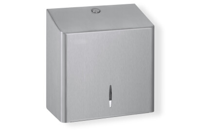 Portarrollos cuadrado para papel higiénico en rollo de hasta 19 cm de diámetro, serie R10 / acero inoxidable cepillado