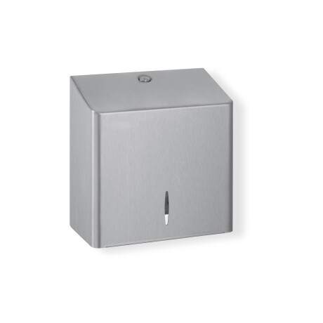 Portarrollos cuadrado para papel higiénico en rollo de hasta 19 cm de diámetro, serie R10 / acero inoxidable cepillado #1