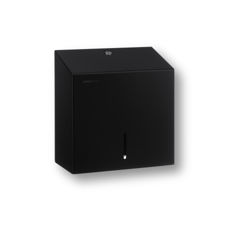 Portarrollos cuadrado para papel higiénico en rollo de hasta 19 cm de diámetro, serie R1 / acero inoxidable negro mate #1