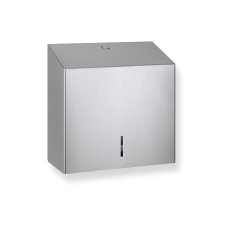 Portarrollos cuadrado para papel higiénico en rollo de hasta 19 cm de diámetro, serie R1 / acero cepillado #1