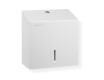 Portarrollos cuadrado para papel higiénico en rollo de hasta 19 cm de diámetro, serie R1 / acero inoxidable blanco mate