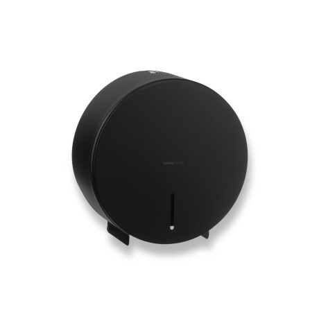 Portarrollos redondo para papel higiénico en rollo de hasta 19 cm de diámetro, serie R1 / acero inoxidable negro mate #1